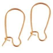 DQ metal kidney earwire 15mm Rosegold